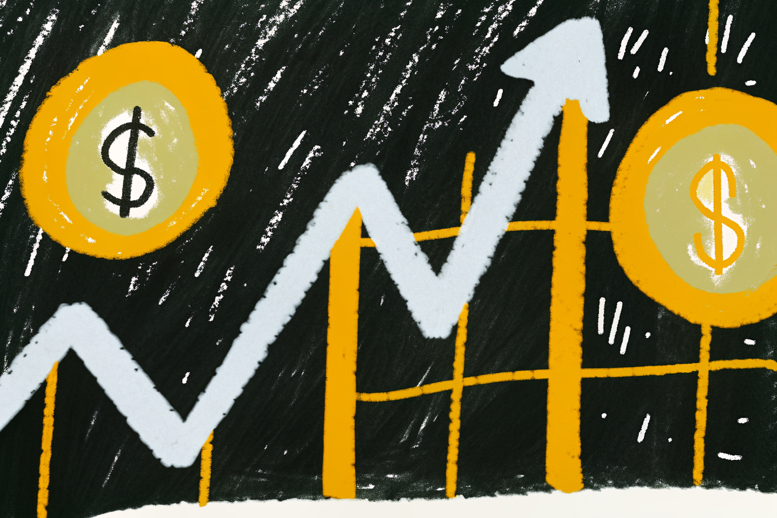 적립식 투자 DCA 전략으로 평균 매입단가가 낮아지는 원리를 보여주는 차트