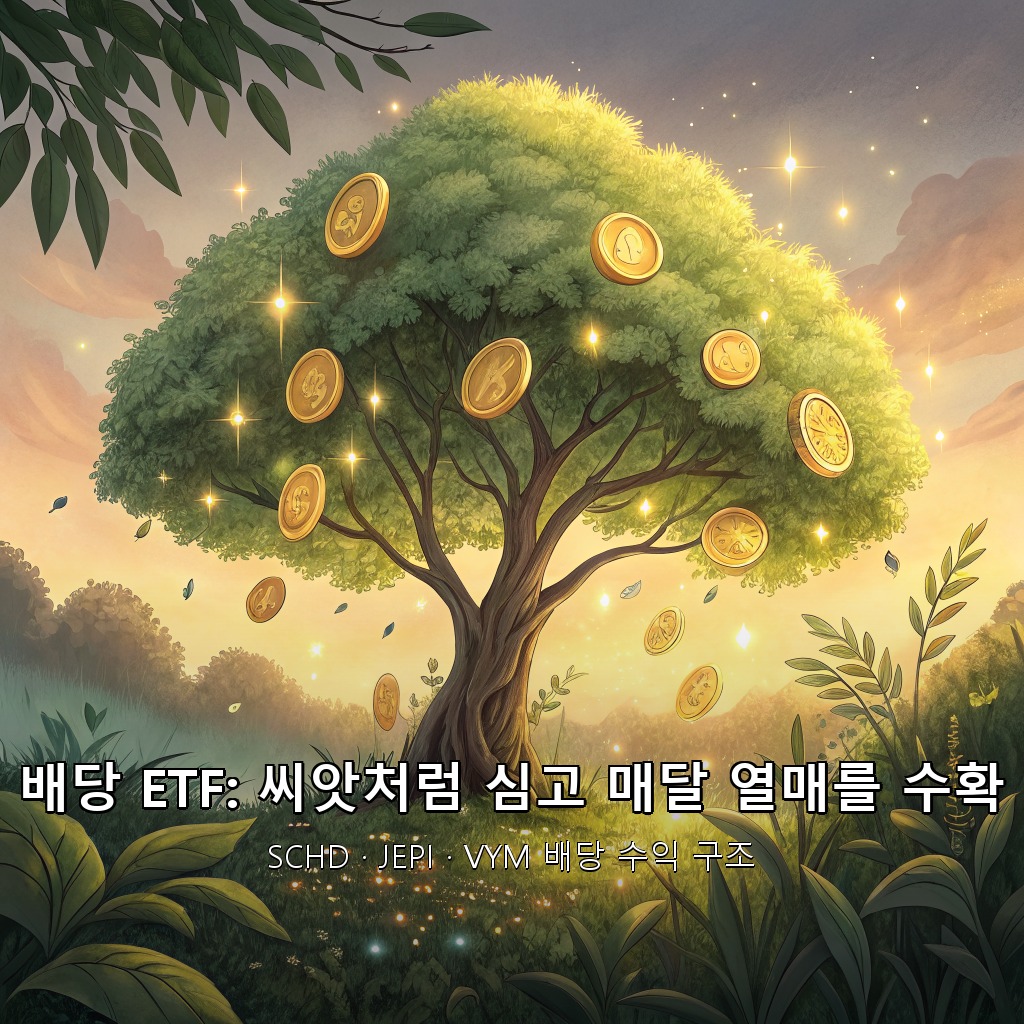 미국 배당 ETF 투자로 패시브 인컴을 만드는 과정 도식화