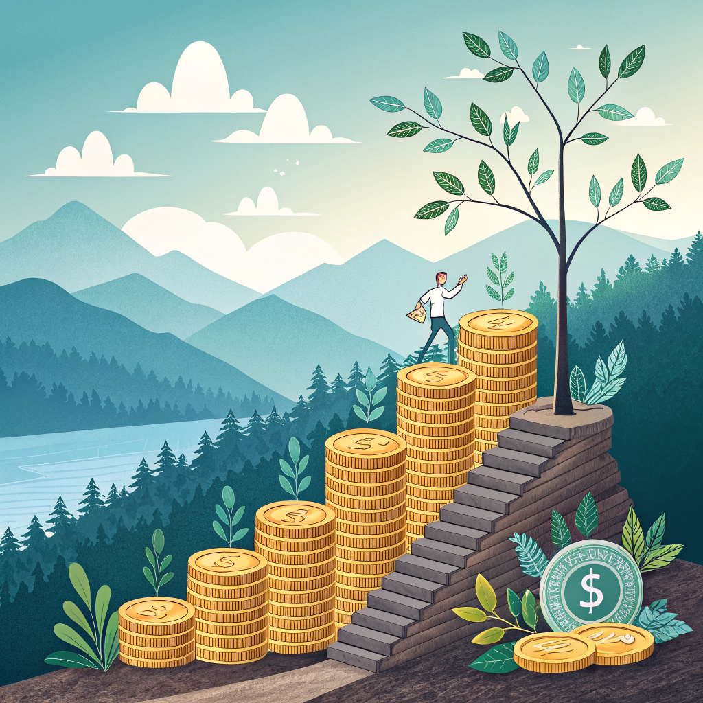 S&P500 ETF 장기투자 복리 수익 성장 개념도