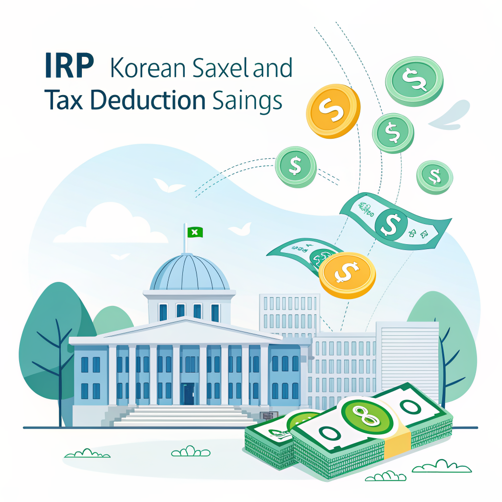 IRP 연금저축 세액공제 절세 효과 시각화 일러스트