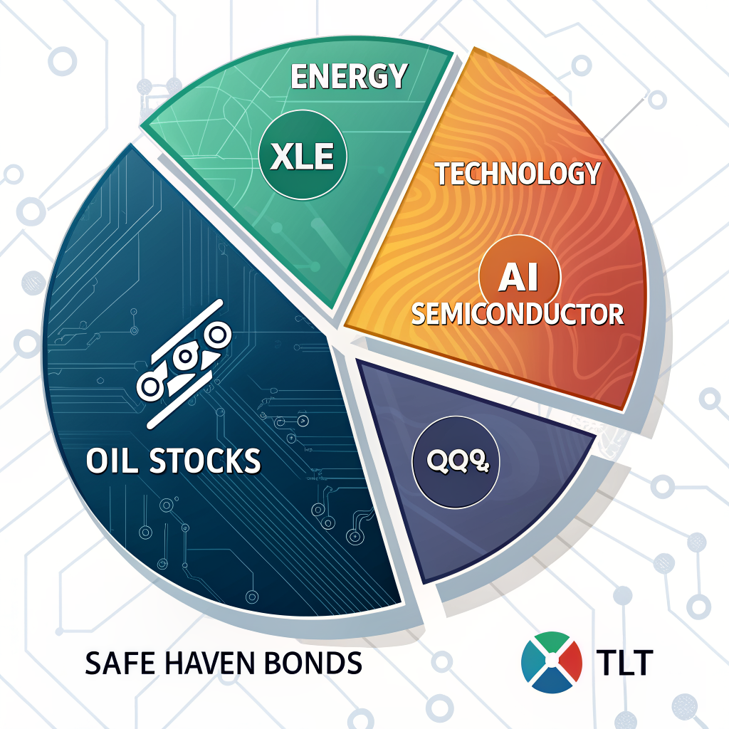 ETF 섹터 포트폴리오 분산투자 개념도