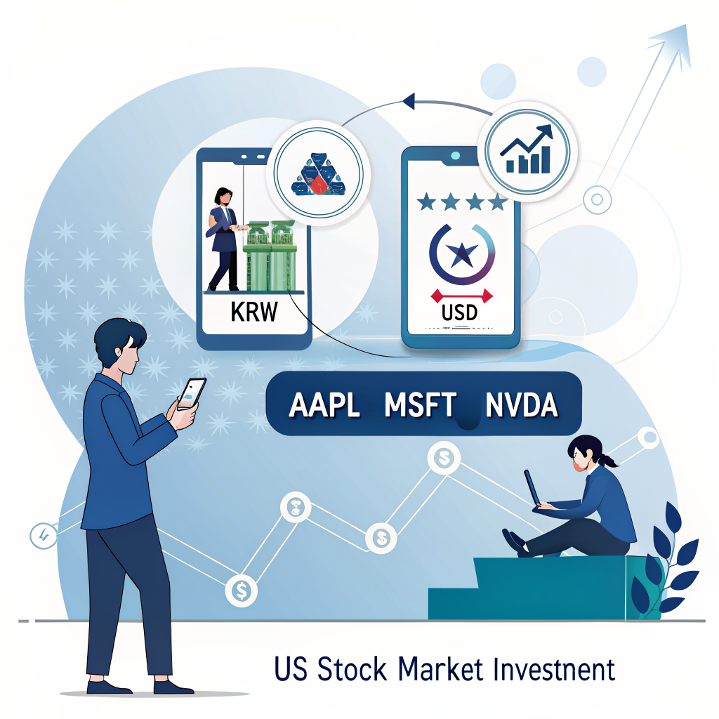 미국 주식 계좌 개설 과정 - 스마트폰으로 증권사 앱에서 해외주식 거래 신청하는 모습